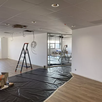 Pose des sols chez Brelet