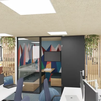 Vue 3D des bureaux chez IN&MAA