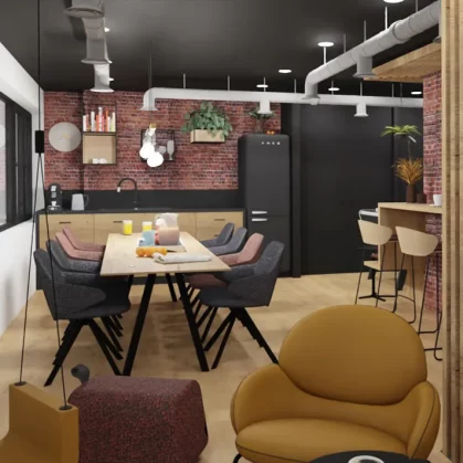 Vue 3D de la cafétéria IN&MAA