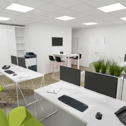 Vue 3D de l'open space