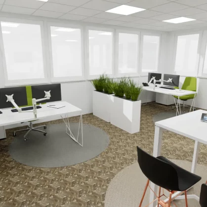 vue 3D de l'open space Calliope