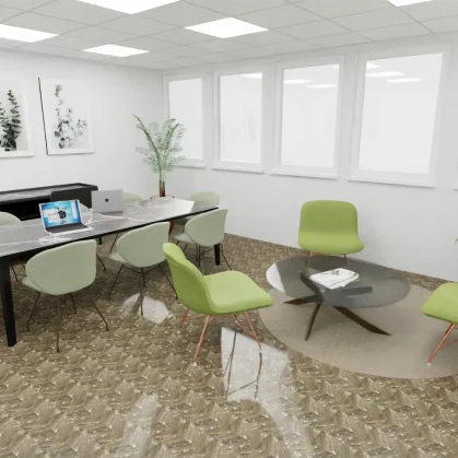 vue 3D de l'espace de réunion
