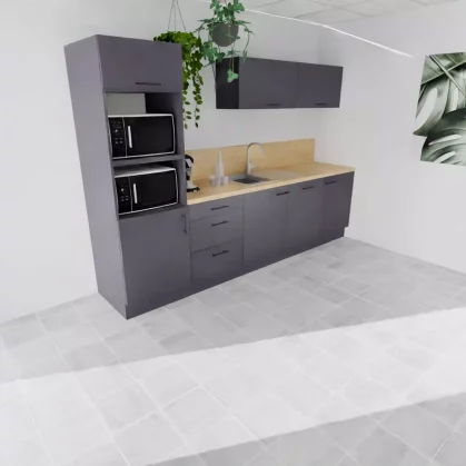 Vue 3D de la cuisine