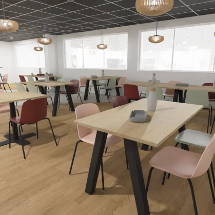 Vue 3D de la salle de pause - groupe SF à Sautron